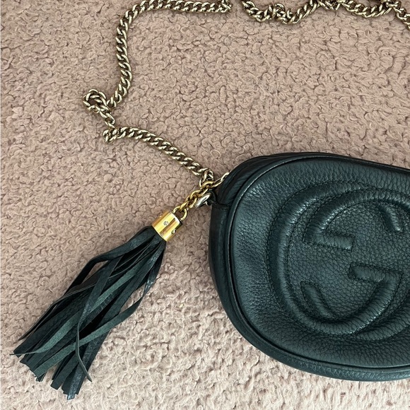 Gucci Nubuck Leather Soho Disco Crossbody Chain Bag - Picture 3 of 6
